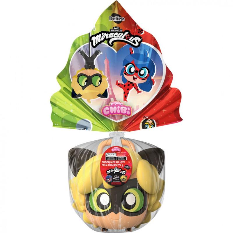 Ovo de Páscoa Delice Ladybug Infantil 90g com Maleta 3D Lady Bug